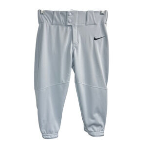 NWT Nike Vapor Select High Grey/Black Baseball Pants Kids Size Sml (BQ6442-052)